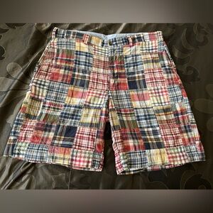 Brooks Brothers Multicolor Plaid Patchwork Men Shorts 100% Cotton Multiprint 36